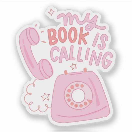 Mijn boek roept  sticker (Voorkant)