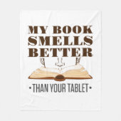 Mijn boek ruikt beter dan je tablet fleece deken (Voorkant)