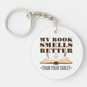 Mijn boek ruikt beter dan je tablet sleutelhanger