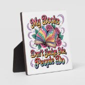 Mijn boeken oordelen niet over mij... fotoplaat (Voorkant)