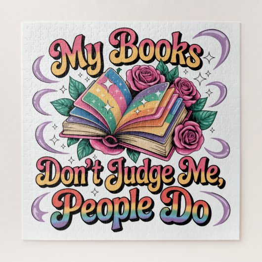 Mijn boeken oordelen niet over mij... legpuzzel (Verticaal)