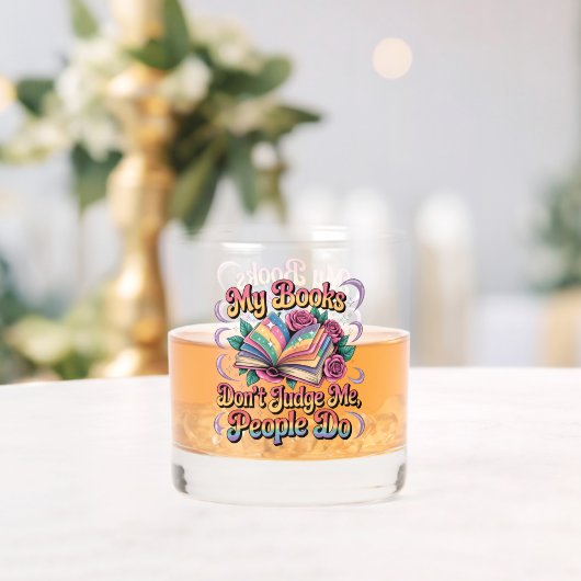 Mijn boeken oordelen niet over mij... whisky glas (Insitu (Huwelijk))