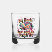 Mijn boeken oordelen niet over mij... whisky glas (Achterkant)