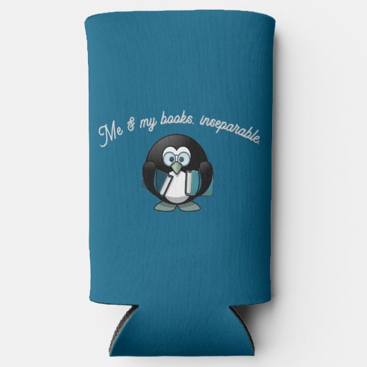 Mijn boeken zijn onafscheidelijk seltzer blikjeskoeler (Voorkant)