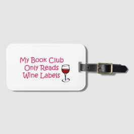 Mijn boekenclub leest alleen wijnlabels bagagelabel