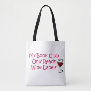 Mijn boekenclub leest alleen wijnlabels tote bag