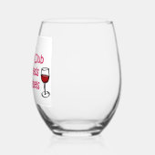 Mijn boekenclub leest alleen wijnlabels wijnglas zonder voet (Links)