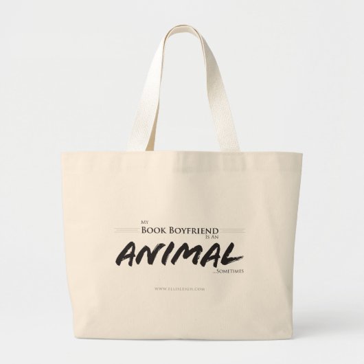 Mijn boekvriendje... grote tote bag (Voorkant)