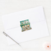 Mijn Boekwinkel  Vierkante Sticker (Envelop)