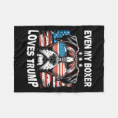 Mijn bokser houdt van Trump Fleece Deken (Voorkant (Horizontaal))