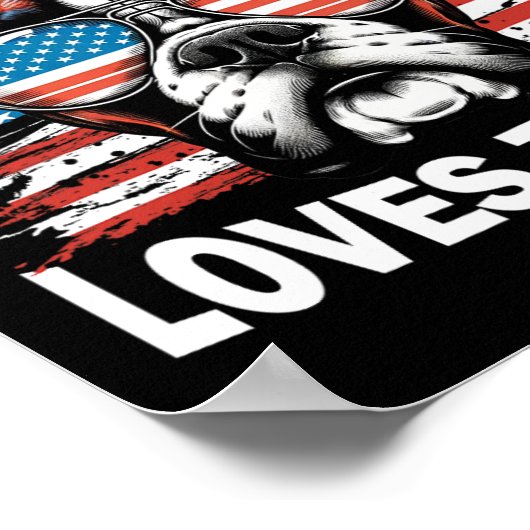 Mijn bokser houdt van Trump Poster (Hoek)