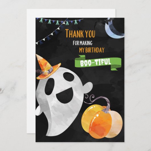 Mijn Boo-Dag Dank u Kaart (Voorkant / Achterkant)