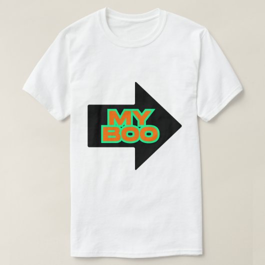 Mijn Boo Matching Couples Tee Shirt (Design voorkant)