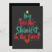 Mijn boom De mooiste Het Bos Grappige Kerstmis Kaart (Voorkant / Achterkant)