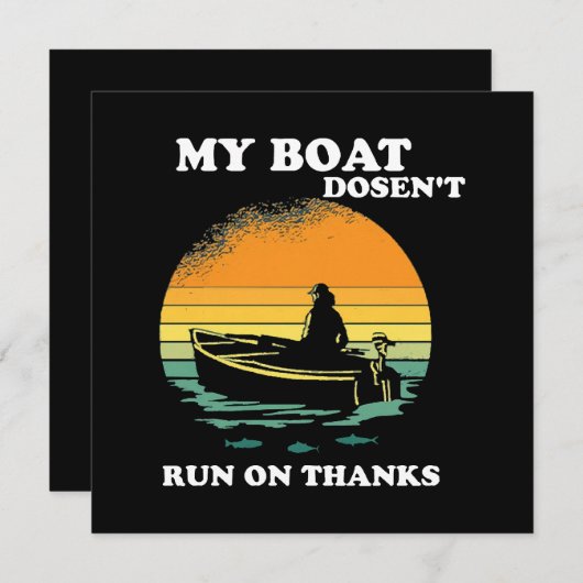 Mijn boot loopt niet op Bedankt (Voorkant / Achterkant)