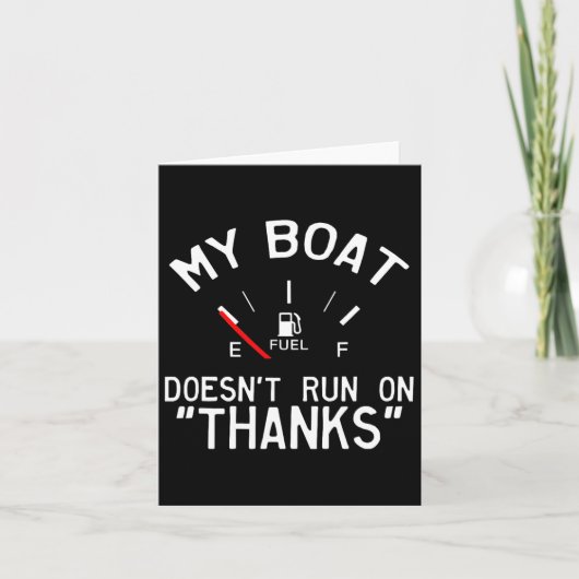 Mijn boot loopt niet op Bedankt. Kaart (Voorkant)