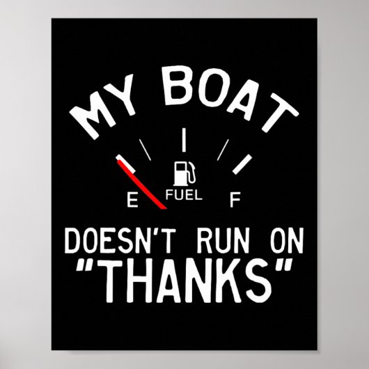 Mijn boot loopt niet op Bedankt. Poster (Voorkant)