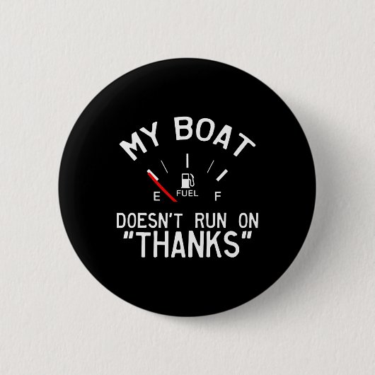 Mijn boot loopt niet op Bedankt. Ronde Button 5,7 Cm (Voorkant)