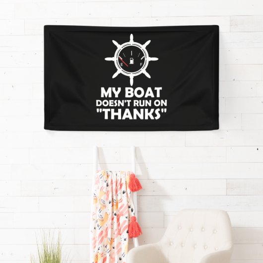 Mijn boot loopt niet op Bedankt. Spandoek (Insitu)