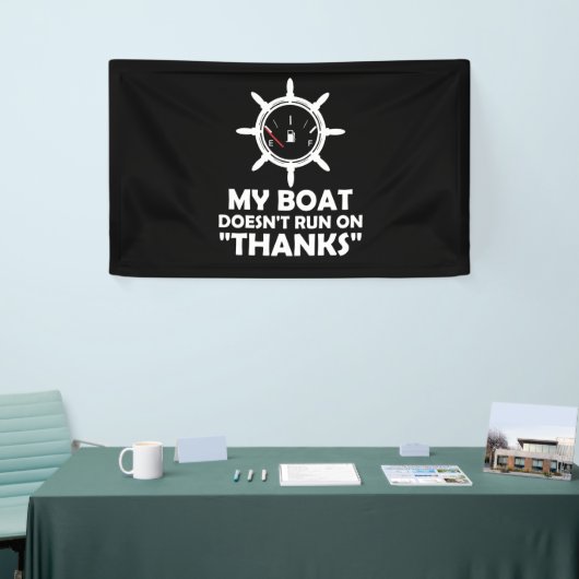 Mijn boot loopt niet op Bedankt. Spandoek (Beurs)