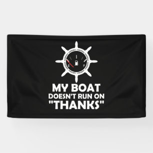 Mijn boot loopt niet op Bedankt. Spandoek