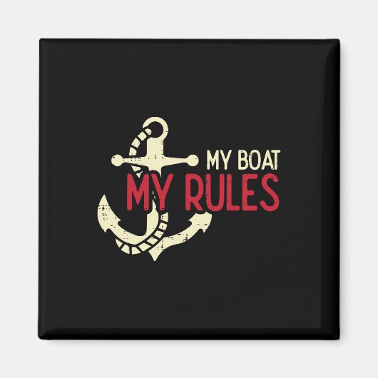 Mijn boot mijn regels Anker Cool eigenaar zeiler M Magneet (Voorkant)