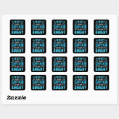 Mijn boot Mijn regels Boot Zeilboot Zeilboot Vierkante Sticker (Vel)