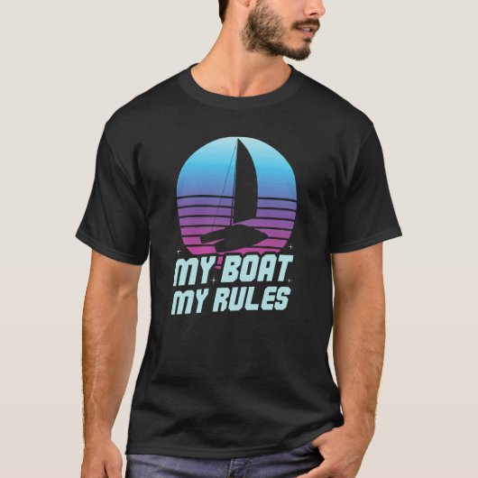 Mijn boot mijn regels catamaran zeilen 1 t-shirt (Voorkant)