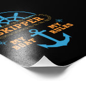 Mijn boot Mijn regels grappig schip Kapitein Motto Foto Afdruk (Hoek)