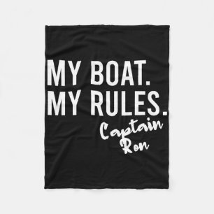 Mijn boot mijn regels Kapitein Ron Gepersonaliseer Fleece Deken