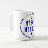 Mijn boot, mijn regels koffiemok (Voorkant links)