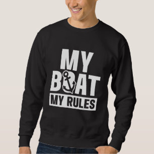Mijn boot mijn regels varen boot kapitein anker 1 trui