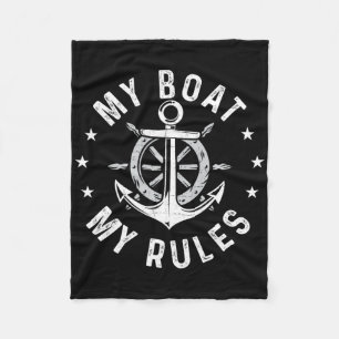 Mijn Boot Mijn Regels - Varend Zeilboot Kapitein M Fleece Deken