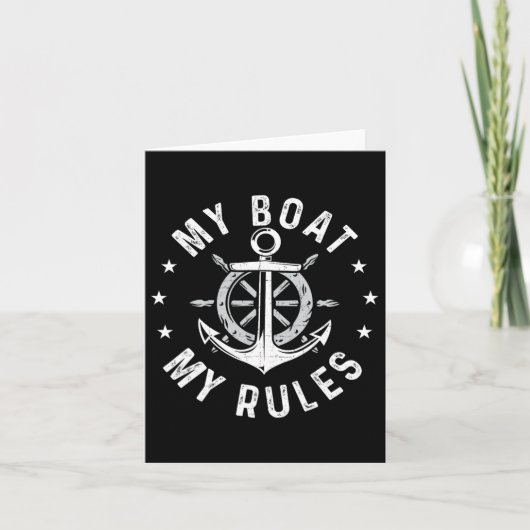 Mijn Boot Mijn Regels - Varend Zeilboot Kapitein M Kaart (Voorkant)