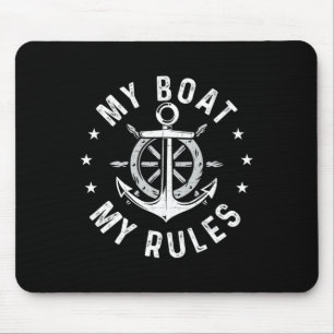 Mijn Boot Mijn Regels - Varend Zeilboot Kapitein M Muismat