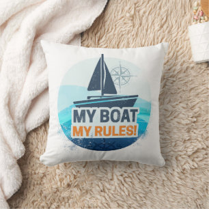 Mijn boot Mijn regels voor kapitein of schipper Vi Kussen