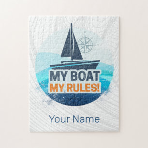 Mijn boot Mijn regels voor kapitein of schipper Vi Legpuzzel