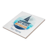 Mijn boot Mijn regels voor kapitein of schipper Vi Tegeltje (Zijkant)