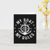 Mijn boot, mijn regels - Zeilen Zeilboot Kapitein Kaart (Gele Bloem)