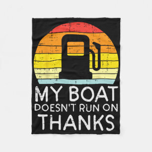 Mijn boot vaart niet op Bedankt Funny Gas Joke Boa Fleece Deken