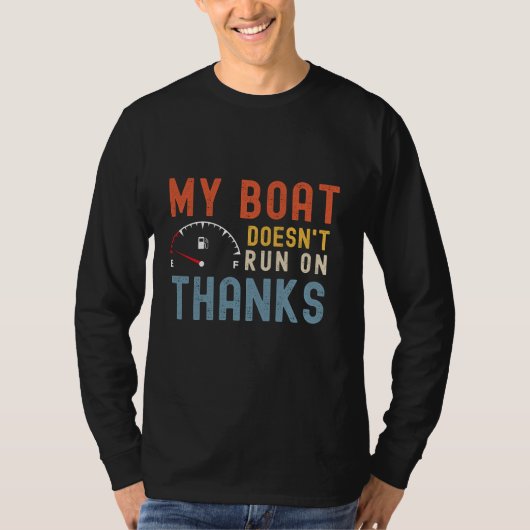 Mijn boot vaart niet op bedankt shirt (Voorkant)