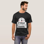 Mijn boot vaart niet op Bedankt Sticker T-shirt (Voorkant volledig)