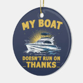Mijn boot vaart niet op booteigenaren keramisch ornament (Links)
