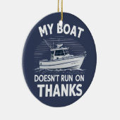 Mijn boot vaart niet op booteigenaren keramisch ornament (Rechts)
