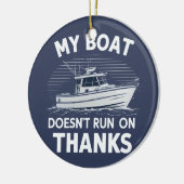 Mijn boot vaart niet op booteigenaren keramisch ornament (Links)