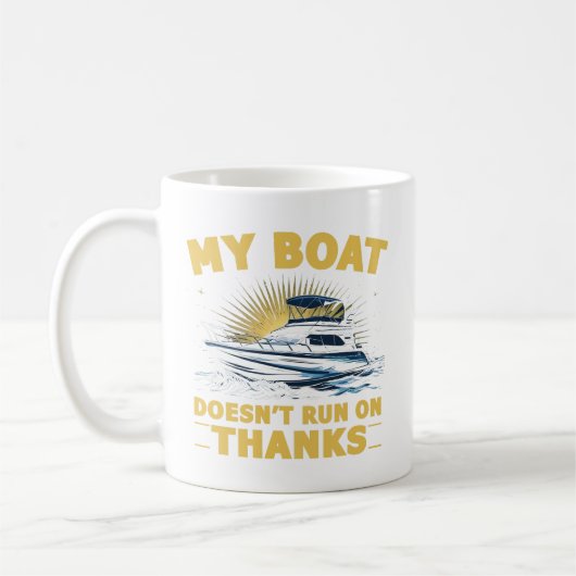 Mijn boot vaart niet op booteigenaren koffiemok (Links)