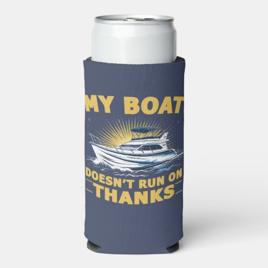 Mijn boot vaart niet op booteigenaren seltzer blikjeskoeler (Seltzer Voorkant)