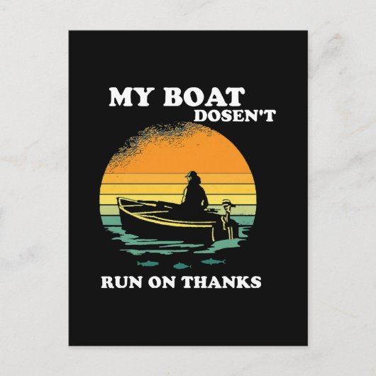 Mijn boot vaart niet op dank je wel briefkaart (Voorkant)