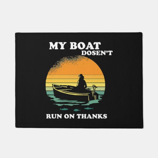 Mijn boot vaart niet op dank je wel deurmat (Voorkant)