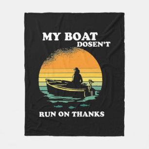 Mijn boot vaart niet op dank je wel fleece deken
